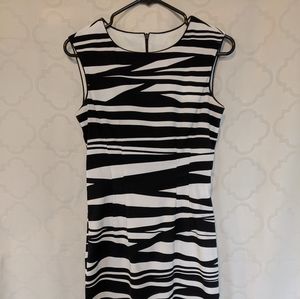 Zebra Print Sheath Dress